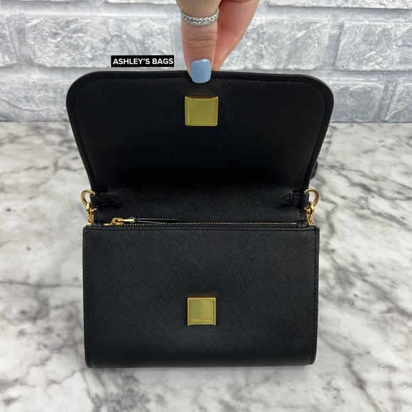 Tory Burch Emerson Chain Wallet Crossbody In Black - Picture 7 of 10